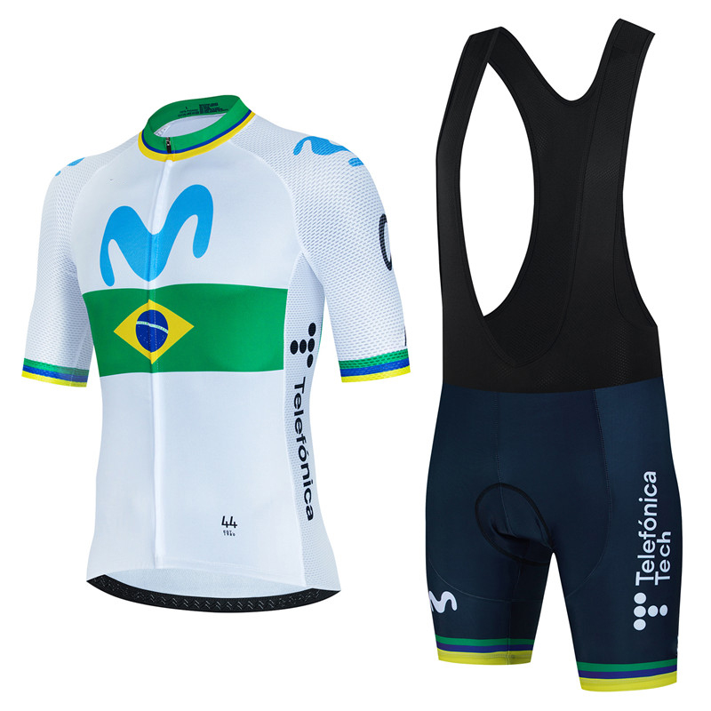 Cycling Gear Logo - Movistar-Conjunto de Ropa de Ciclismo para