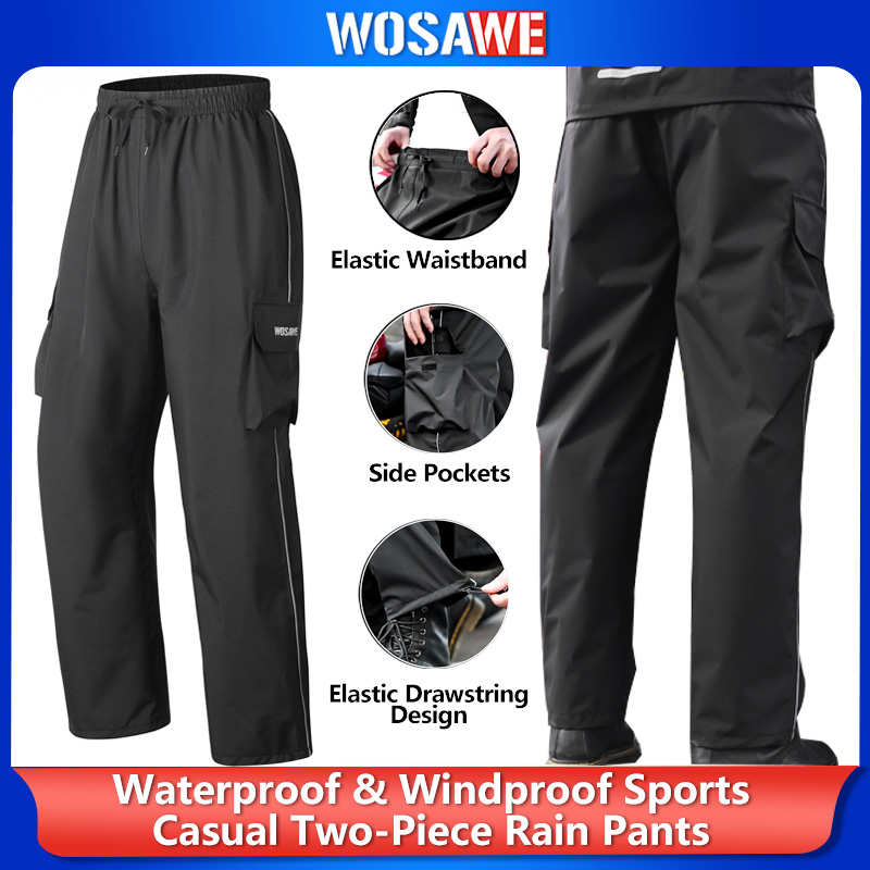 Cycling Shoe Covers - Pantalones Impermeables WOSAWE para Senderismo, Motociclismo,