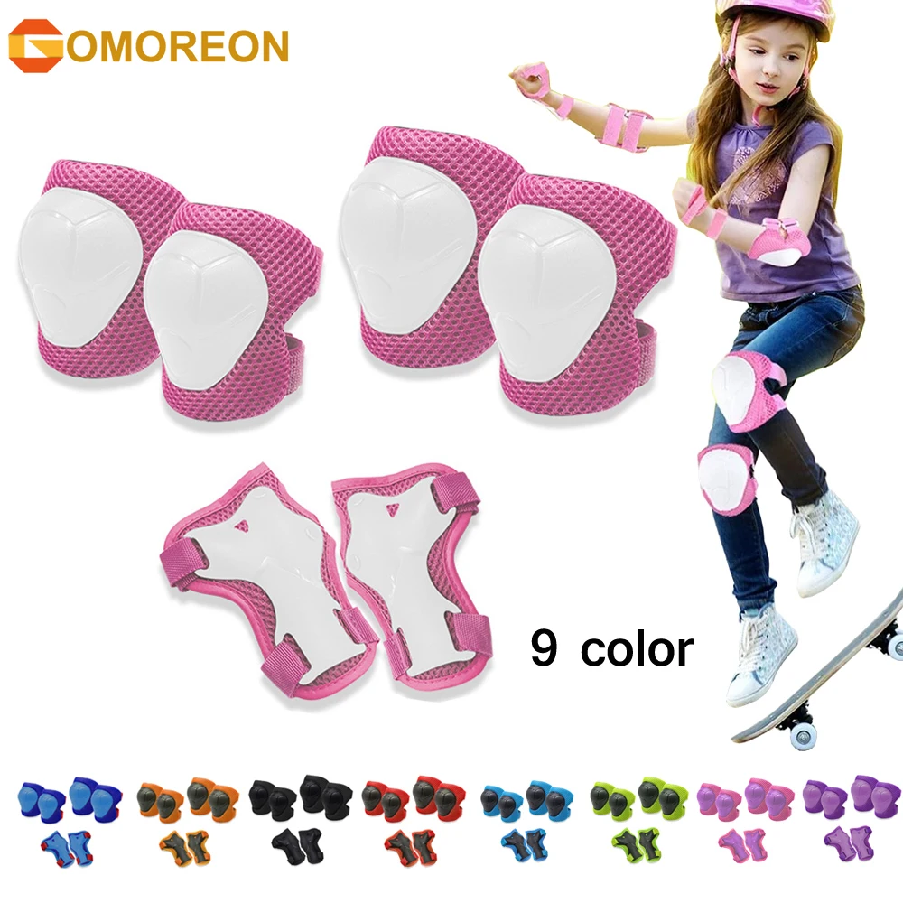 Cycling Gear Material - GOMOREON-rodilleras para niños, coderas, protectores de