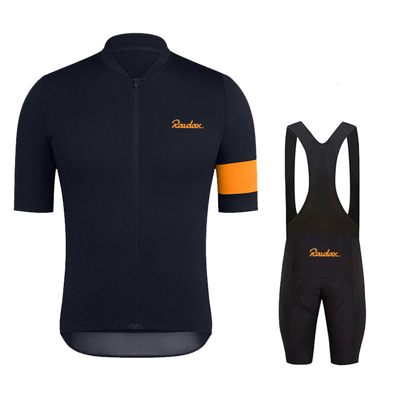 Cycling Gear Logo - Raudax-Conjunto de Jersey de Ciclismo de